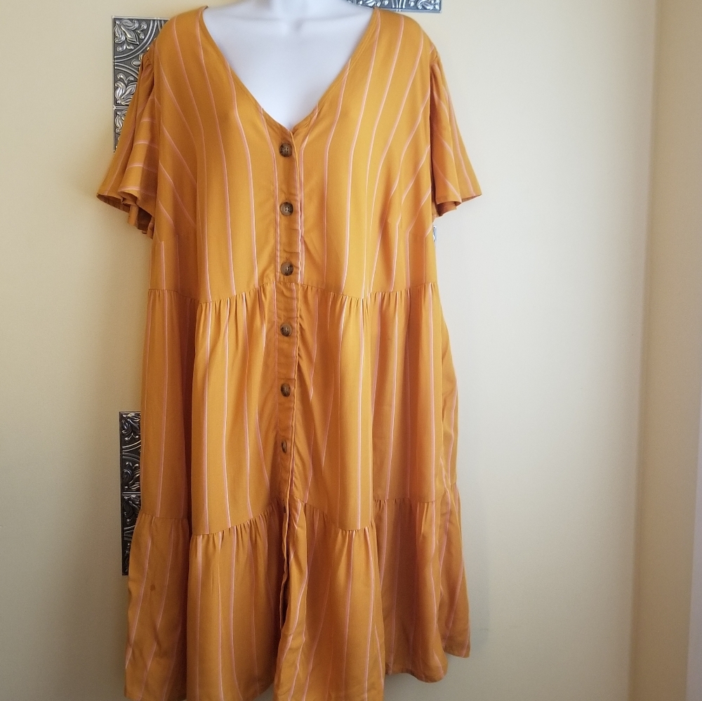 Ava & Viv Marigold Baby Doll Style Dress Size X NWT